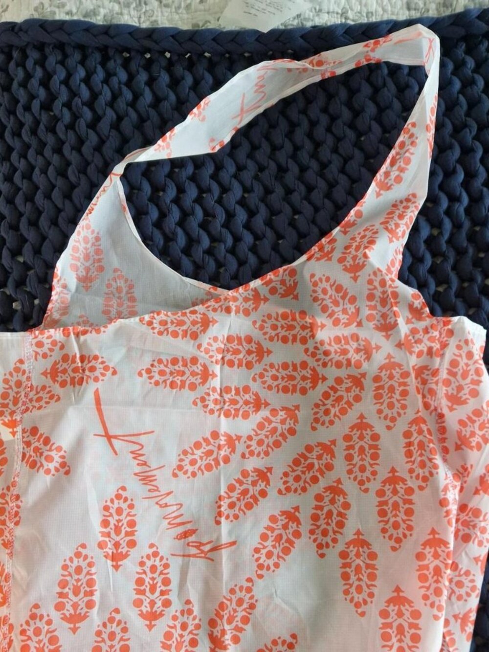 Fp movement free people shopping bag Orange + white floral tote bag #floral